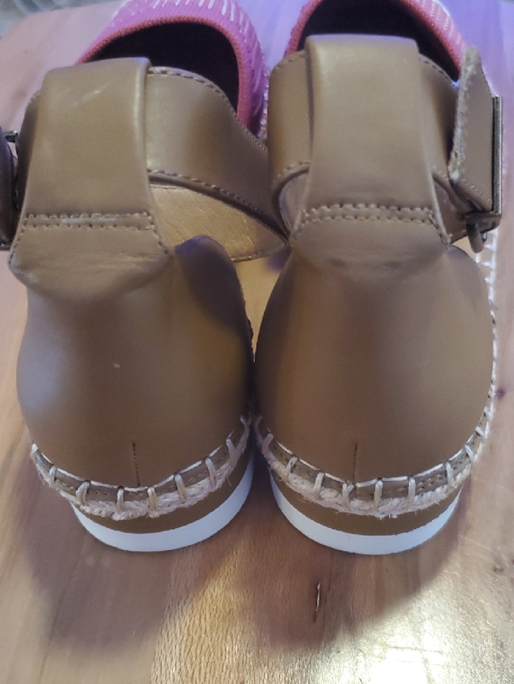 Crown Vintage Coral Pink Espadrille Slingback Flats - Picture 5 of 10